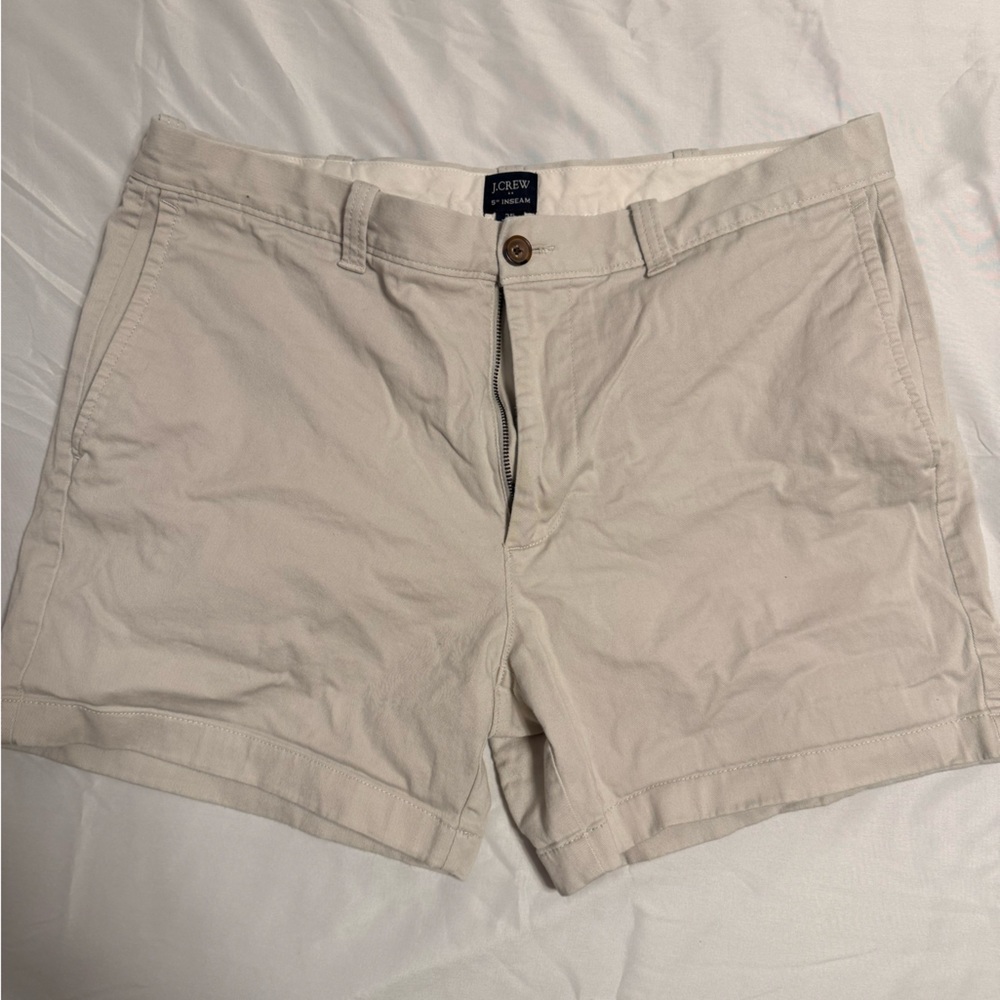 J. Crew Men's Flat Front Chino Shorts - Light Beige